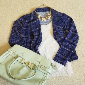 Blue pattern fashion jacket